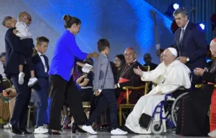Roma - 22 de junio de 2022: Encuentro Mundial de las Familias con el Papa Francisco durante el Festival de las Familias. Crédito: Vatican Media 