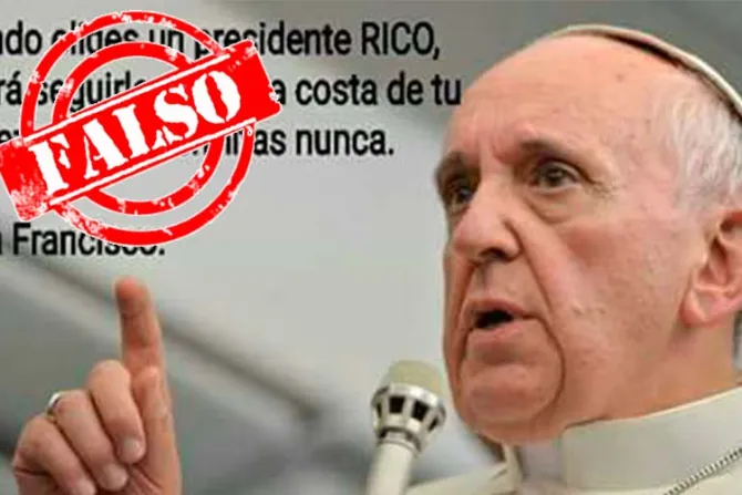 Circula en redes falsa frase del Papa Francisco para influir en elecciones de Ecuador