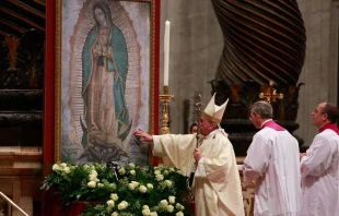 El Papa Francisco preside Misa por la Virgen de Guadalupe. Foto: Daniel Ibu00e1u00f1ez / ACI Prensa 