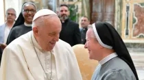 El Papa Francisco recibió en audiencia a las Hermanitas Misioneras de la Caridad. Crédito: Vatican Media