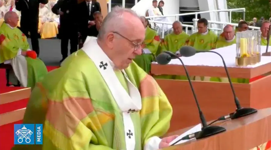 El Papa Francisco durante la celebración de la Misa. Foto: Captura Youtube?w=200&h=150