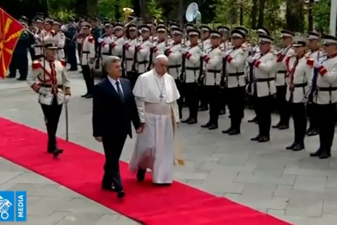 El Papa comienza su agenda en Macedonia del Norte con una reunión con el Presidente