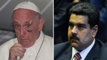 El Papa Francisco y Nicolás Maduro. Foto: ACI Prensa y Flickr (CC BY 2.0)