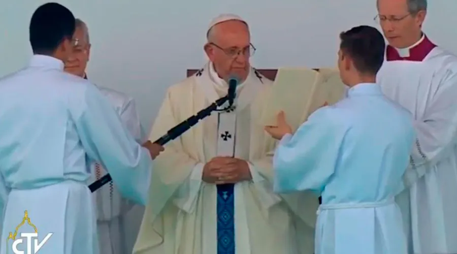 Papa Francisco en Misa en Medellín / Captura de pantalla (Youtube)