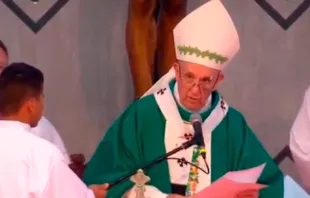 Papa Francisco en Misa en Cartagena / Captura de pantalla (Youtube) 