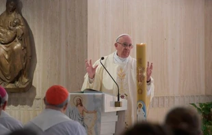 El Papa Francisco pronuncia su homilu00eda en la Casa Santa Marta. / Foto: L'Osservatore Romano 