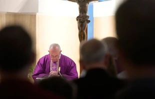 El Papa Francisco celebra Misa en la Casa Santa Marta. Foto: L'Osservatore Romano 