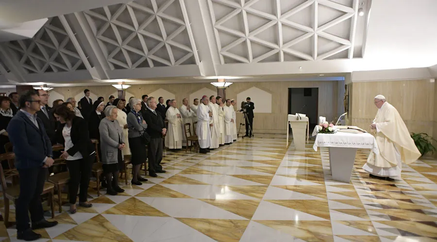 El Papa durante la Misa. Foto: Vatican Media