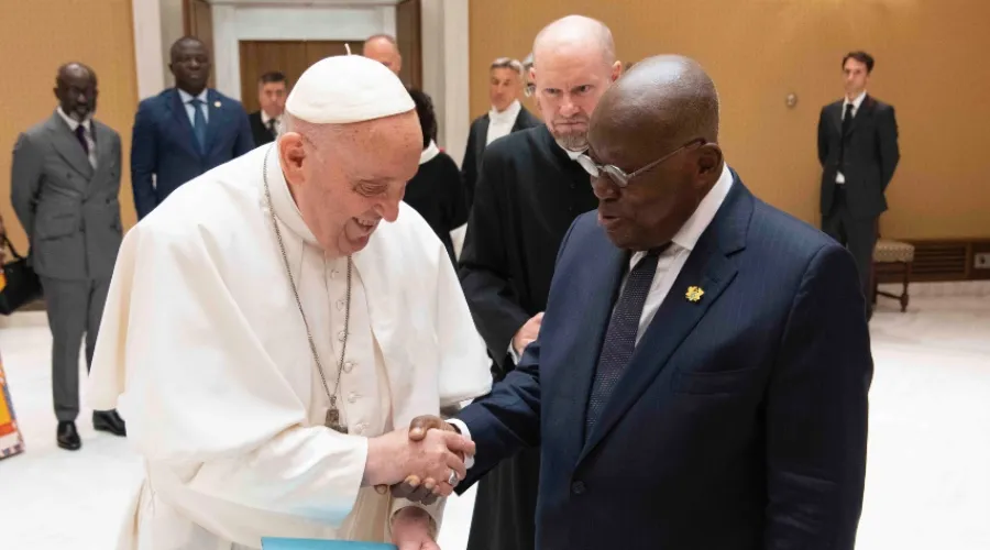 El Papa Francisco recibió en el Vaticano al presidente de Ghana, Nana Addo Dankwa Akufo-Addo este sábado 22 de julio. Crédito: Vatican Media?w=200&h=150
