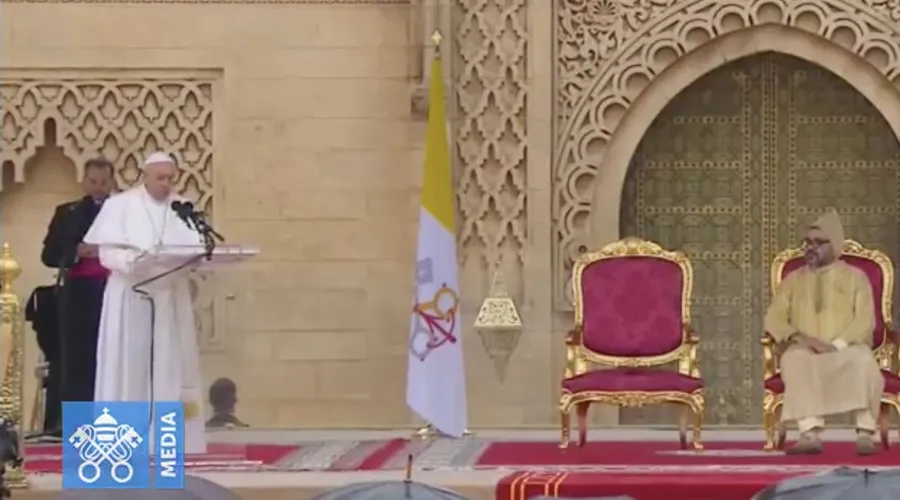El Papa Francisco en Rabat, Marruecos. Foto: Captura YouTube