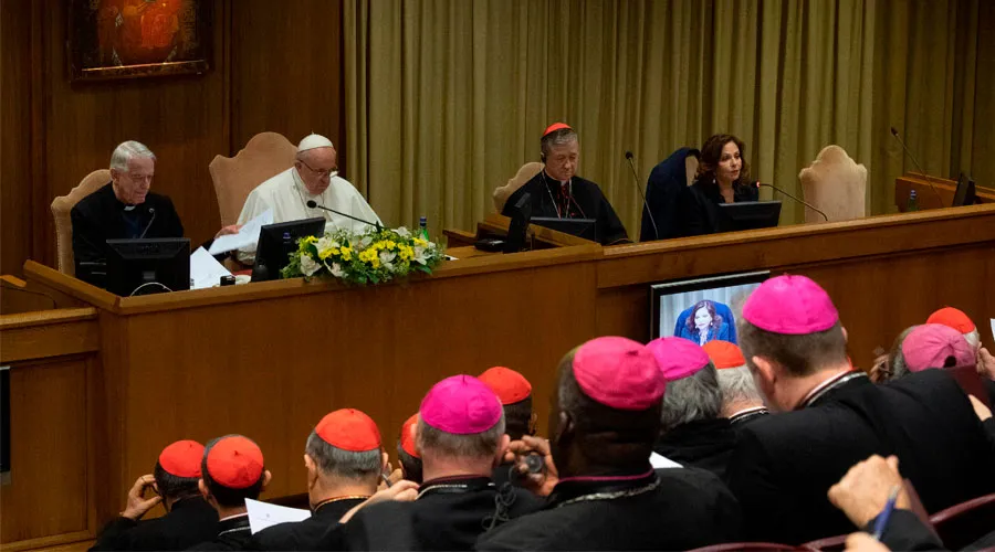 El Papa Francisco durante el Encuentro de Protección de Menores. Foto: Vatican Media