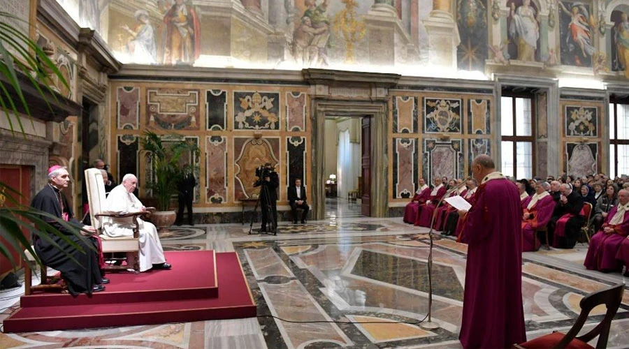 El Papa durante la audiencia. Foto: Vatican Media?w=200&h=150