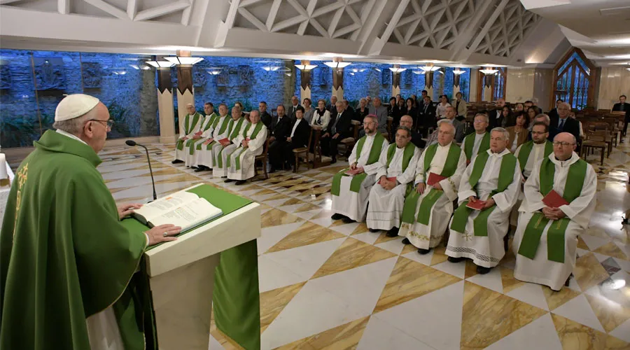 El Papa Francisco durante la Misa. Foto: L'Osseratore Romano