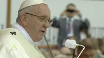 Papa Francisco en Santuario de la Virgen de Czestochowa. Foto: Captura de video / CTV.