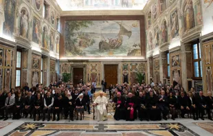 El Papa Francisco recibe a Telepace Foto: Vatican Media 