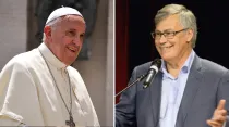 Papa Francisco y Ulf Ekman / Fotografías: Daniel Ibañez y Steubenville Conferences (Captura de YouTube)
