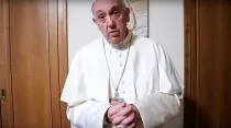 Papa Francisco en un momento del mensaje. Foto: Captura de pantalla de Youtube. 