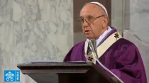 El Papa Francisco durante la Misa de Miércoles de Ceniza - Foto: Captura de video (Vatican Media)