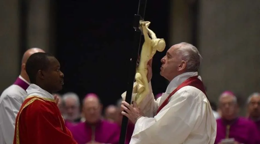 El Papa Francisco en el Viernes Santo de 2018. Crédito: Vatican Media