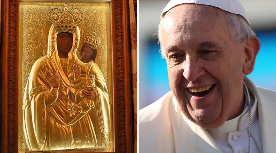 Icono de la Virgen de la Ternura similar al venerado por el Papa. Foto: ACI Prensa