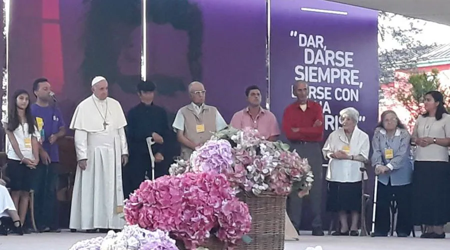 Papa Francisco se reúne con beneficiarios del Hogar de Cristo / Captura de Pantalla