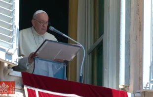 El Papa Francisco en el u00c1ngelus de este domingo. Cru00e9dito: Youtube / Captura de video Vatican Media 