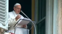 Papa Francisco en el ángelus de este domingo, Captura Youtube