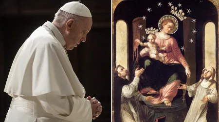 El Papa alienta a unirse espiritualmente a próxima Súplica de la Virgen del Rosario 