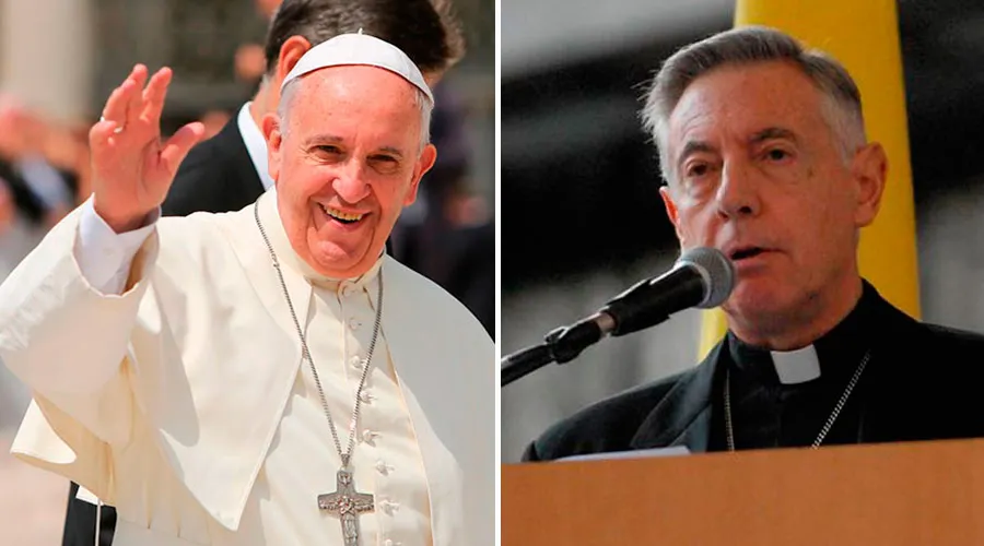 Papa Francisco - Crédito: ACI Prensa / Mons. Héctor Aguer - Crédito: Arzobispado de La Plata