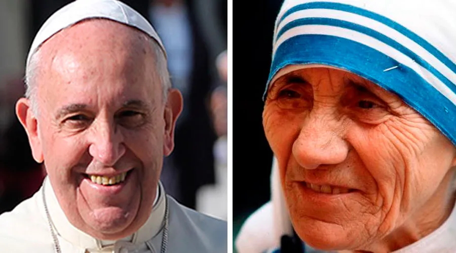 Papa Francisco. Bohumil Petrik (ACI Prensa) / Madre Teresa. Facebook