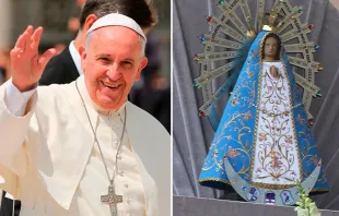 Papa Francisco - Crédito: ACI Prensa / Virgen de Luján - Crédito: Stephen Driscoll (ACI Prensa) 