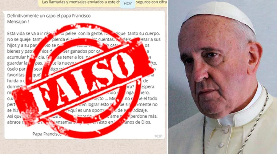 “Esta vida se va a ir rápido”: Otro mensaje por Whatsapp que el Papa Francisco no dijo