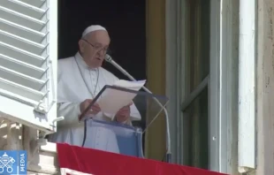 El Papa Francisco en el rezo del u00c1ngelus. Foto: Captura YouTube 