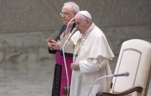 Papa Francisco en la Audiencia General. Foto: Pablo Esparza / ACI Prensa 