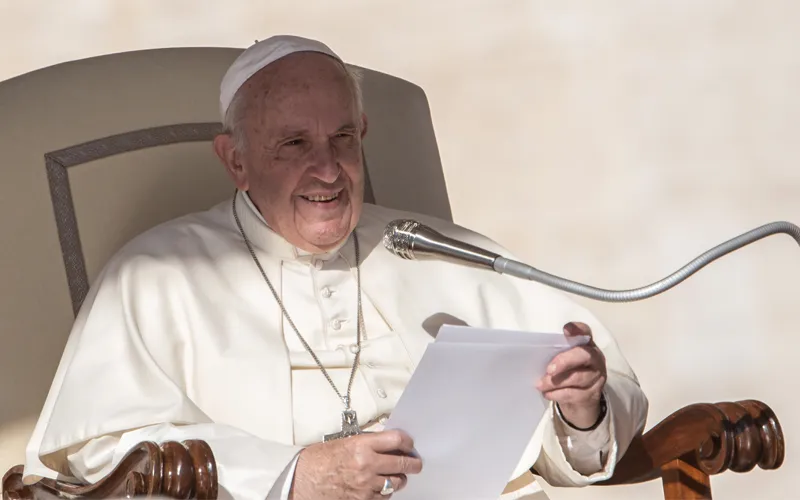 El Papa Francisco en la Audiencia General Foto: Daniel Ibáñez / ACI Prensa