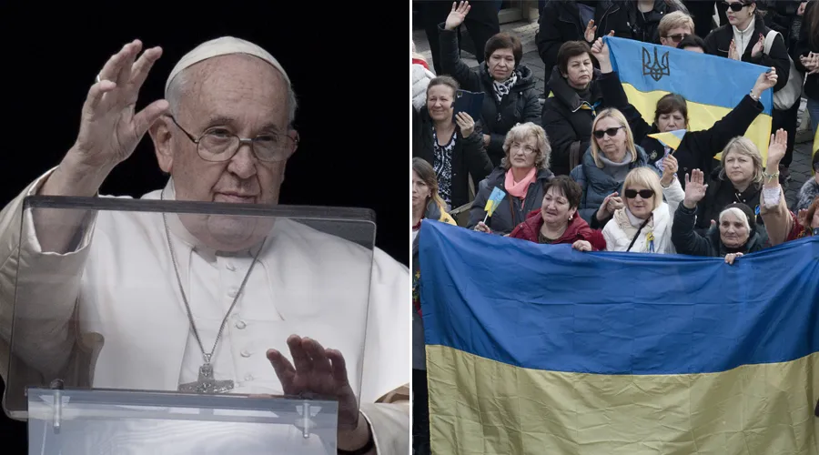 Papa Francisco en el Ángelus / Fieles de Ucrania. Fotos: Vatican Media?w=200&h=150