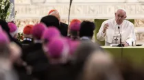 El Papa Francisco en Bari. Foto: Daniel Ibáñez / ACI Prensa