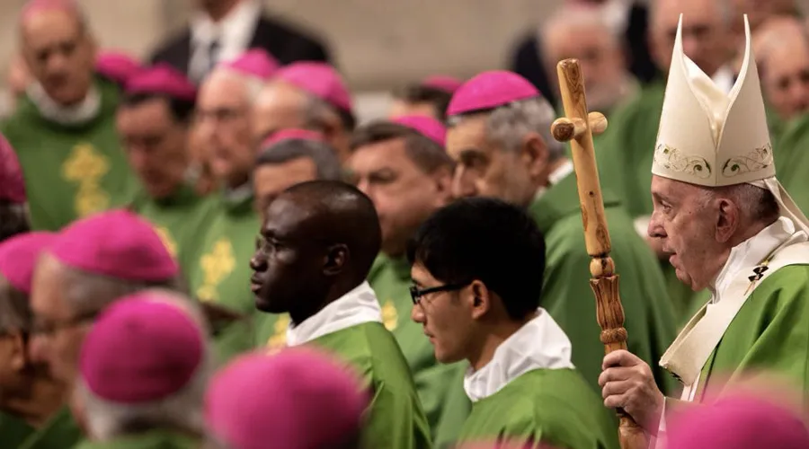 El Papa Francisco en la Basílica de San Pedro del Vaticano. Foto: Daniel Ibáñez / ACI Prensa