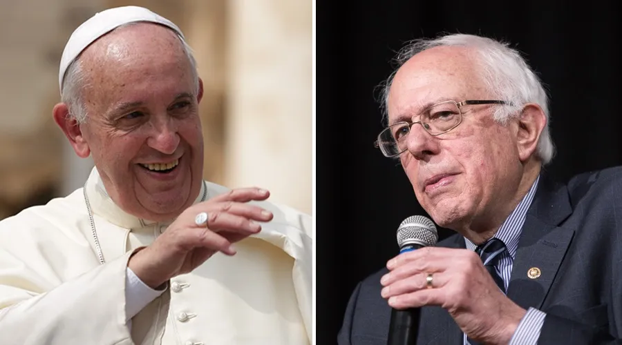 Papa Francisco. Foto: Daniel Ibáñez - ACI Prensa / Bernie Sanders. Foto: Flickr de Phil Roeder (CC BY 2.0)?w=200&h=150