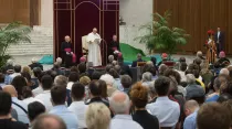 Papa Francisco recibe a Cáritas Italiana. Foto: Vatican Media