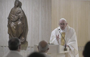El Papa Francisco en la Misa de la Casa Santa Marta. Foto: Vatican Media  