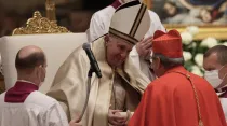 PapaFrancisco en el Consistorio. Foto: VaticanPool / DanielIbañez / ACIPrensa