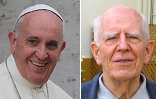 Papa Francisco. Foto: Daniel Ibu00e1u00f1ez (ACI Prensa) / P. Carlos Aldunate. Foto: Vocaciones jesuitas Chile 