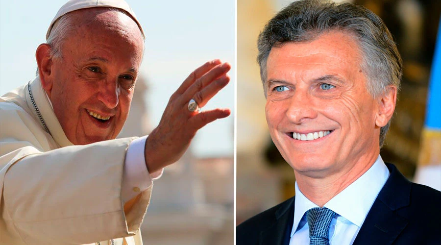 Papa Francisco - Crédito: Daniel Ibáñez (ACI Prensa) / Presidente Mauricio Macri - Crédito: Casa Rosada (Wikimedia Commons)?w=200&h=150