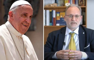 Papa Francisco. Foto: Daniel Ibu00e1u00f1ez / ACI Prensa. Daniel Arasa Villar. Foto: PUSC 