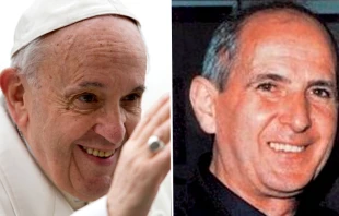 Papa Francisco. Foto: Daniel Ibu00e1u00f1ez / ACI Prensa. Beato Pino Puglisi. Foto: Wikipedia,dominio pu00fablico 