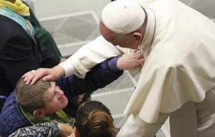 El Papa Francisco en el Aula Pablo VI / Foto: Daniel Ibu00e1u00f1ez (ACI Prensa). 