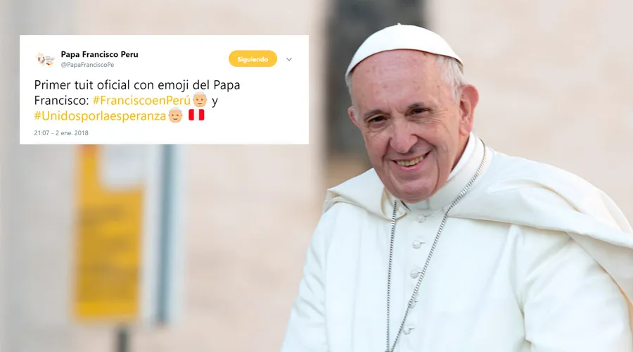 Crédito: Fotografía del Papa Francisco: Daniel Ibáñez (ACI Prensa) / Tweet: Papa Francisco en Perú?w=200&h=150