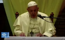El Papa Francisco en el discurso a sacerdotes y religiosas. Foto: Captura YouTube