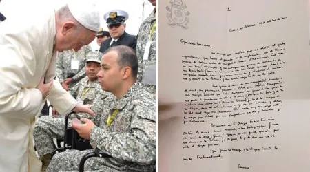 El Papa escribe conmovedora carta a soldado con discapacidad que conoció en Colombia